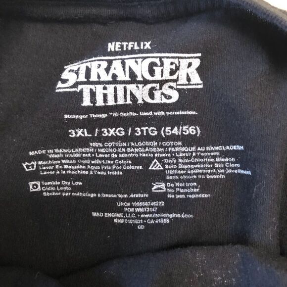 Netflix Stranger Things Hellfire Club Black Graphic T-Shirt Men's Unisex 3XL - Picture 5 of 6